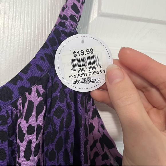 Island Planet women’s 2 toned purple animal print dress loose fit - Picture 5 of 11